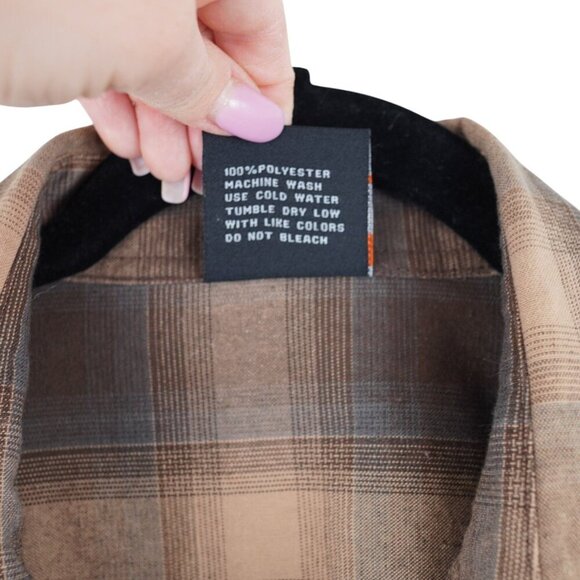 YAGO Mens Casual Checkered Relaxed Fit Button Up Short Sleeve Work Shirt Size M - Picture 5 of 8